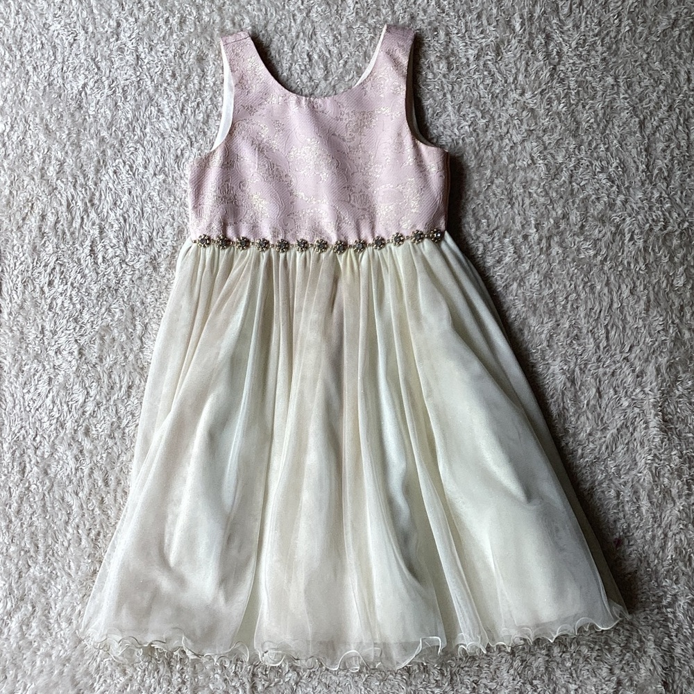 American Princess Pink and Cream Formal Dress